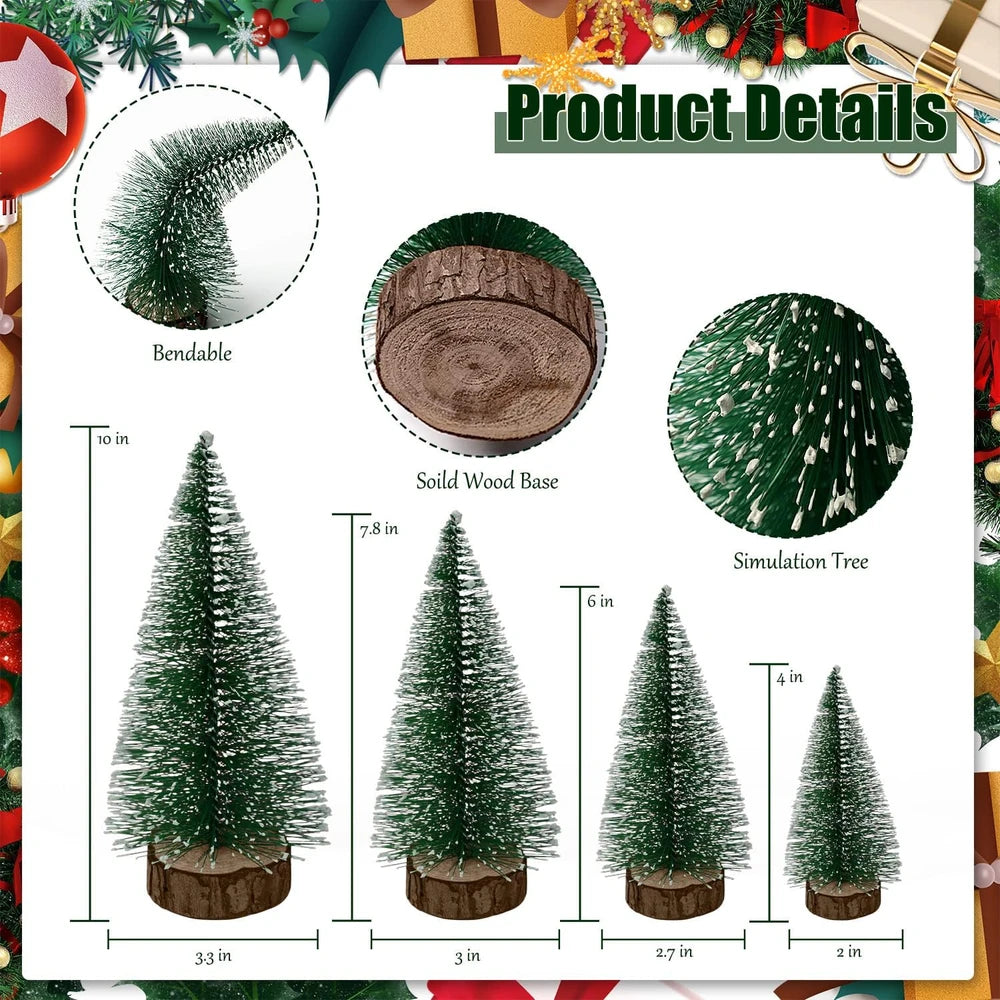 Mini Artificial Christmas Tree Set