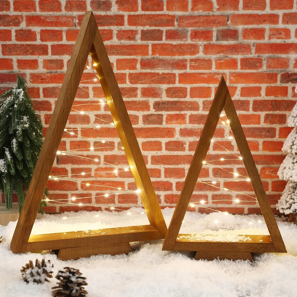 Rustic Light Up Wooden Christmas Tree