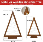 Rustic Light Up Wooden Christmas Tree