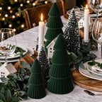 Velvet Ceramic Christmas Tree Set