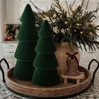 Velvet Ceramic Christmas Tree Set