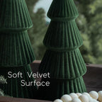Velvet Ceramic Christmas Tree Set