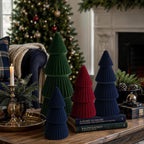 Velvet Ceramic Christmas Tree Set